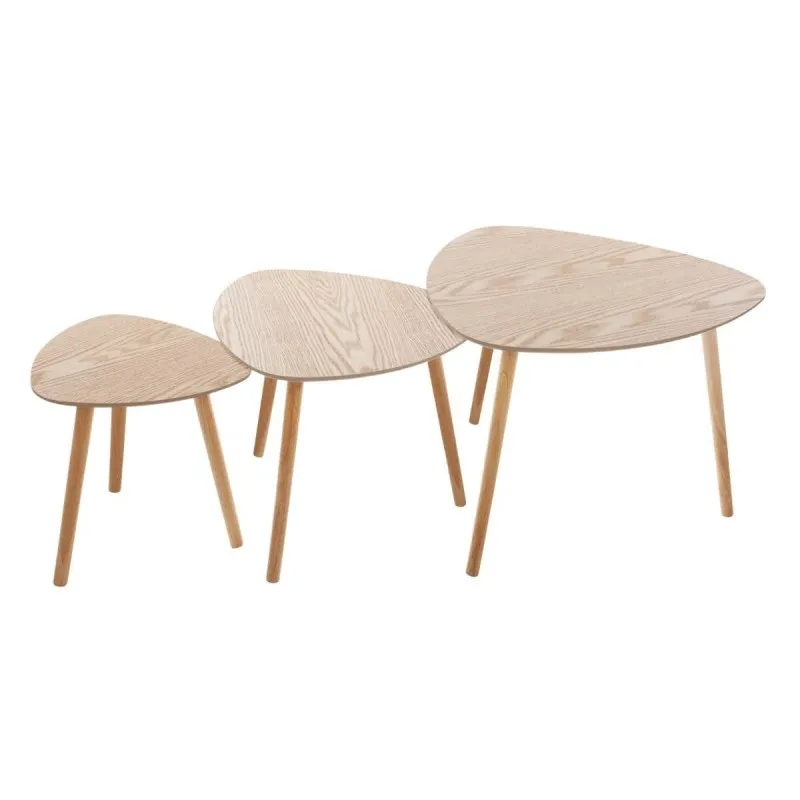 Tables basses Mileo bois lot de 3 Atmosphera
