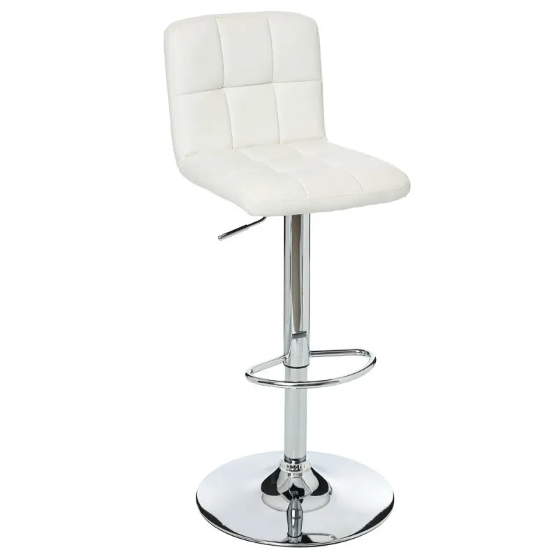Tabouret de bar pivotant avec dossier blanc Delek Atmosphera