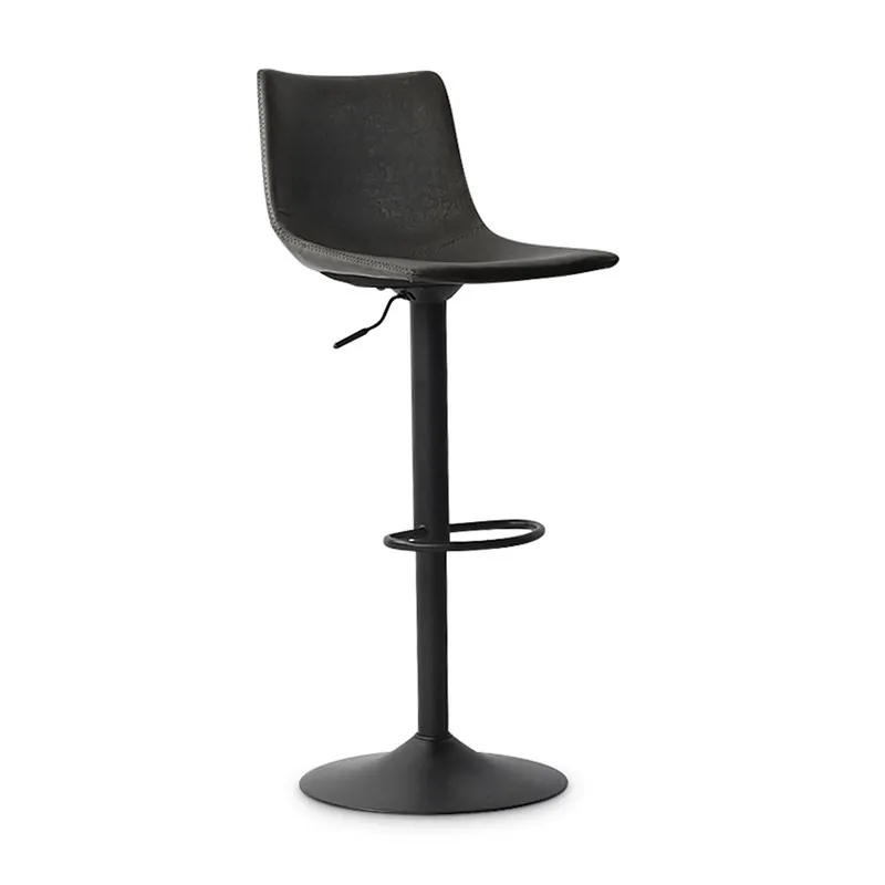 Tabouret de bar pivotant réglable Trevi PU noir