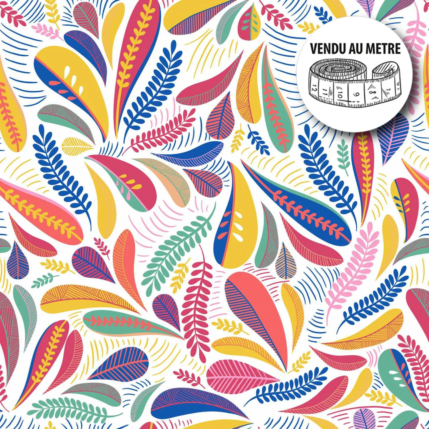 Toile cirée au mètre - Largeur 140 cm - Imprimé multicolore