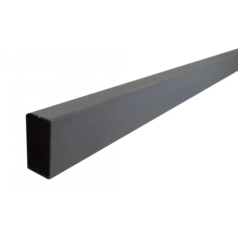 Tube Rectangulaires Profilé Métallique Peinture Noire Granité Mat Longueur 2,95m 8x4cm Anthracite - TUBE-REC - NEUF