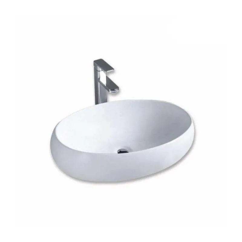 Vasque à Poser Céramique PIEZZI Canoe Ovale Blanc - VA-CE-174 - NEUVE