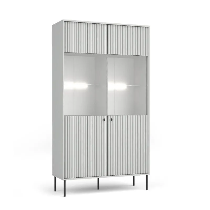 Vitrine 2 portes blanc mat Iris
